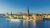 Aerial scenic panoramic view of Stockholm skyline with Old town Gamla Stan, typical Sweden houses, Riddarholmen island with gothic Church building, Lake Malaren, clear blue sky background, Sweden